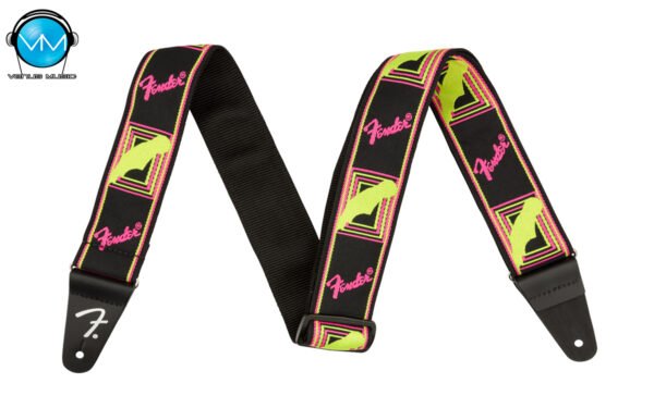 FENDER NEON MONOGRAMMED STRAP PINK/YELLOW 0990681304