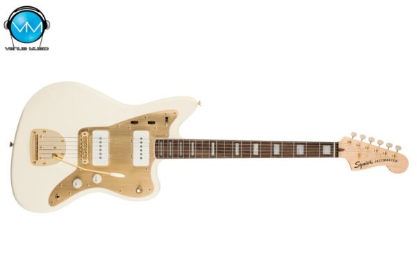 GUITARRA ELÉCTRICA SQUIER 40TH ANNIVERSARY JAZZMASTER GOLDEN EDITION OLYMPIC WHITE 0379420505