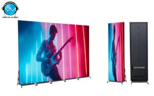 Banner CV MUPIS VISUAL LED 2.5 mm 64 x 192 cm Uso INTERIOR CON RUEDAS BANNER25-BBWHEEL VISUALPRO
