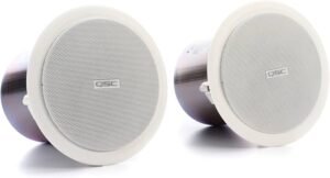 Par de Altavoces QSC AC-C4T para plafón 4" Biamplificados WH