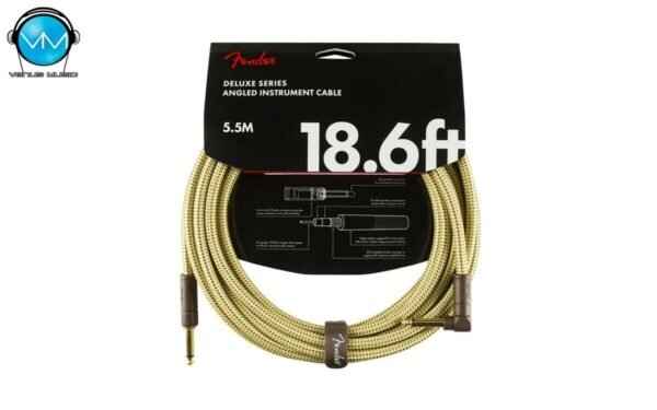 Deluxe Series Instrument Cable, Straight/Angle, 18.6', Tweed 5.5M 0990820082