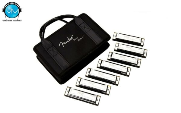 Fender Blues Deluxe Harmonica, Pack of 7, with Case  0990701049