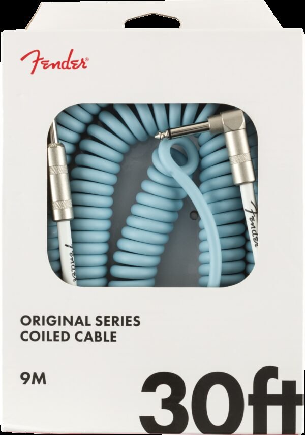 FENDER ORIGINAL SERIES COIL CABLE 30 FT DAPHNE BLUE 0990823006