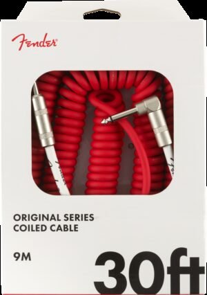 FENDER ORIGINAL SERIES COIL CABLE 30 FT FIESTA RED 0990823005