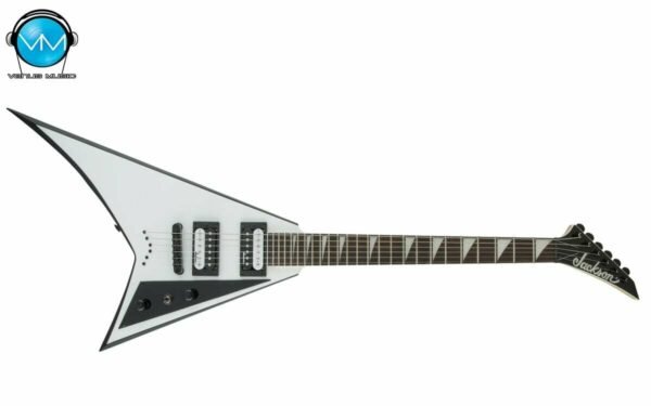 Guitarra Eléctrica Jackson JS Series Rhoads JS32T, White with Black Bevels