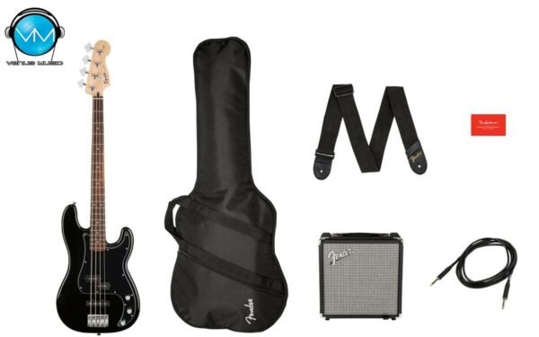 PAQUETE BAJO ELÉCTRICO SQUIER AFFINITY SERIES™ PRECISION BASS® PJ PACK BLACK 0371982006