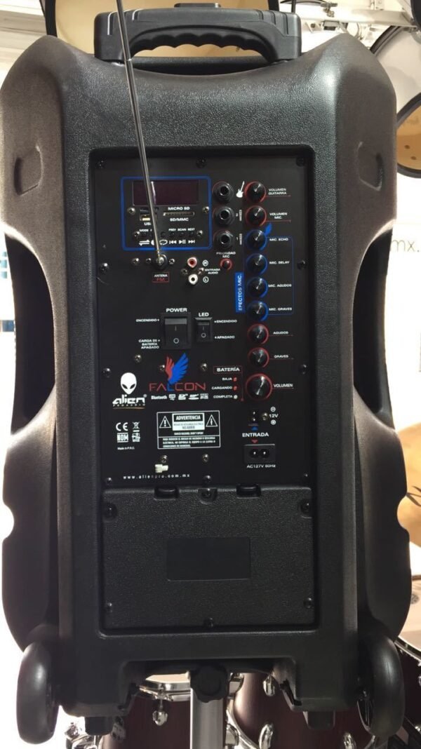 Bafle Amplificado Alien 15" HAMMER Recargable C/Tripie