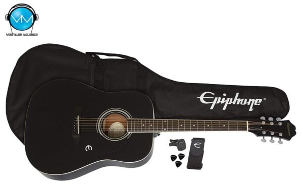 Guitarra Acústica Epiphone Player Pack FT100 Ebony