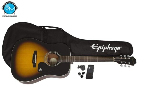 Guitarra Acústica Epiphone Player Pack FT100 Vintage Sunburst