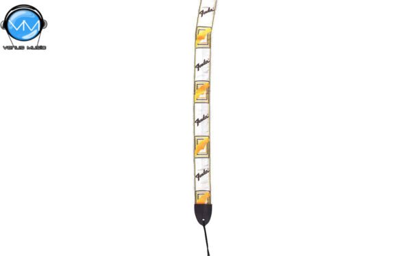 FENDER 2" MONOGRAMMED STRAP, WHITE/BROWN/YELLOW